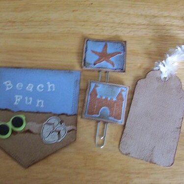 Beach Altered Paperclips for Disneylisa&#039;s swap