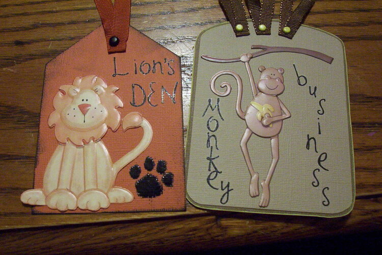 Lion and Monkey tag for Guysgirl&#039;s Zoo Swap