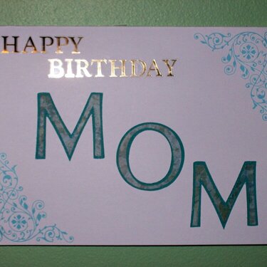 Front of the Birthday Card for MIL