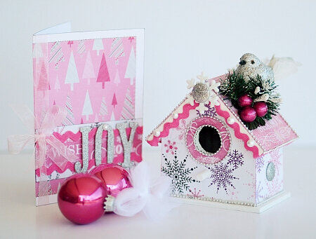~Holiday Birdhouse~ and &quot;Joy&quot; card