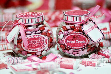 Valentine&#039;s Day Candy Jars