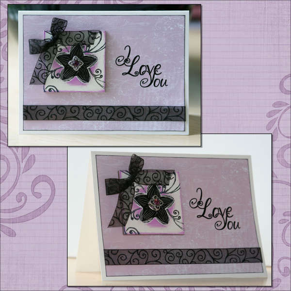 ~I Love You~ Card using Stamp Board