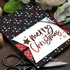 Red and Gold Foiled Merry Christmas Card