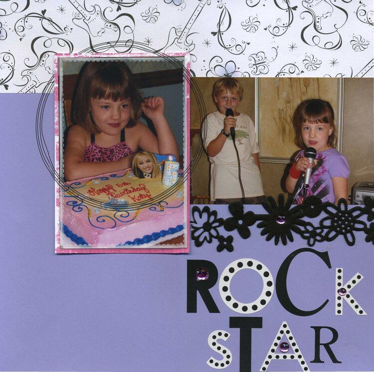 rock star at 5 (left)