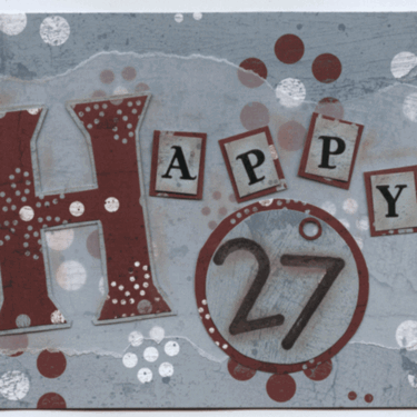 Happy 27 Birthday card