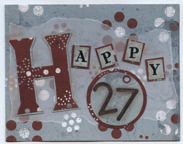 Happy 27 Birthday card