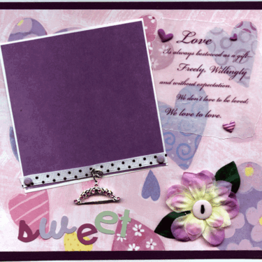 Love is sweet 6x6 layout