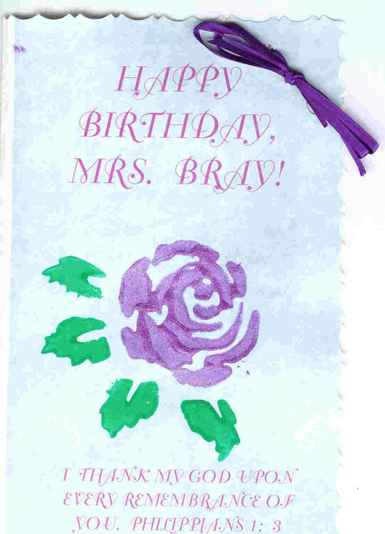 Happy Birthday, Mrs. Bray!