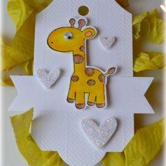 Giraffe Baby Tag