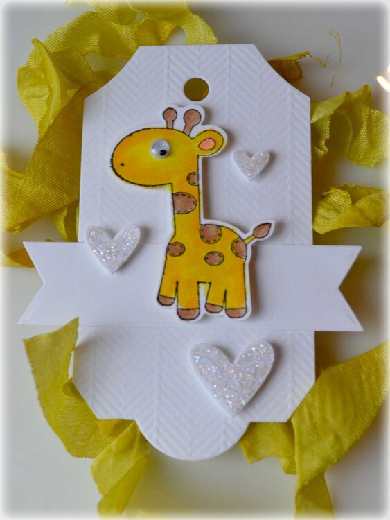 Giraffe Baby Tag
