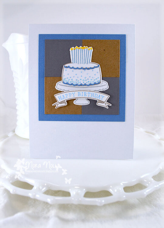 Masculine Birthday Card ***Umbrella Crafts Nesting Squares