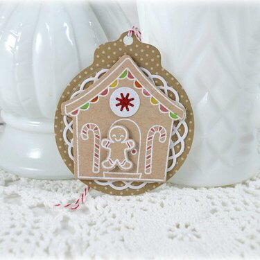 Gingerbread Christmas Tag ****Lawn Fawn