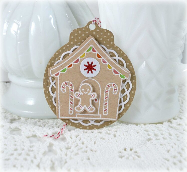 Gingerbread Christmas Tag ****Lawn Fawn