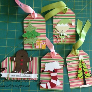 Christmas Tags With My Imagine and Cricut