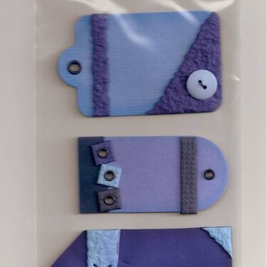 Paper Bliss blue textured tags