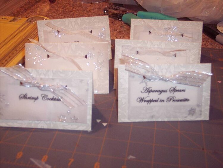 Place cards for holiday event