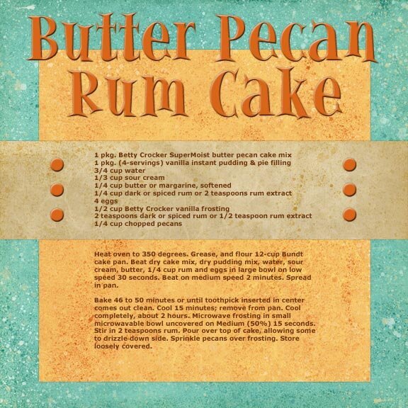 Butter Pecan Rum Cake