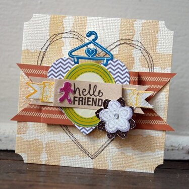 Stamping A to Z: Hello Friend Card