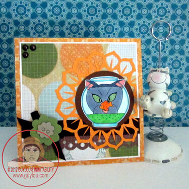 Cat and the Fishbowl - BD Card