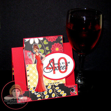BD Card made with Leah at the Cocktail Party