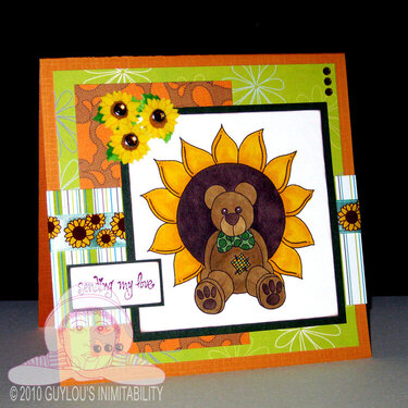 Nounours &amp; Sunflower - BD Card