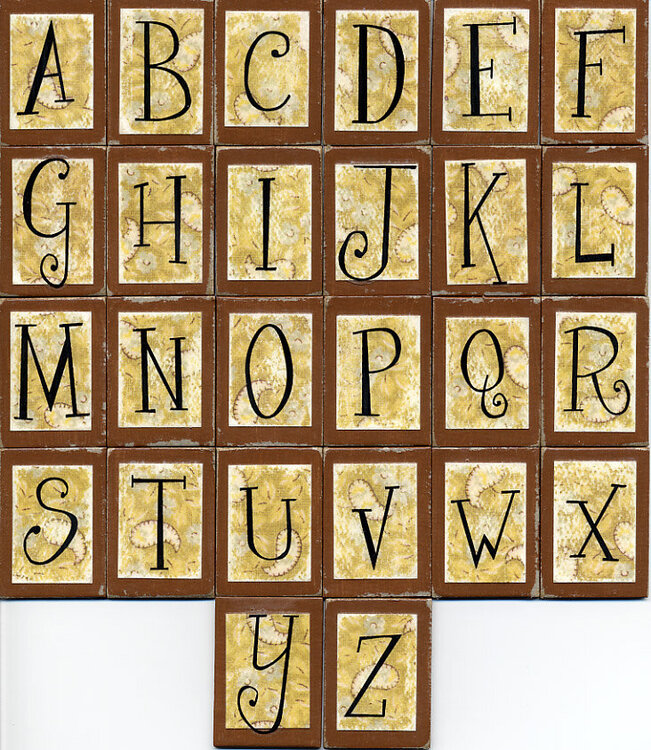 Chipboard letters