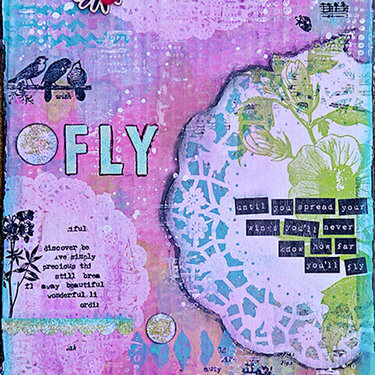 Fly Mixed Media Piece - C&#039;est Magnifique June Kit