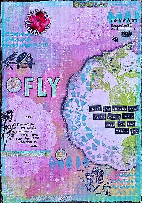Fly Mixed Media Piece - C&#039;est Magnifique June Kit