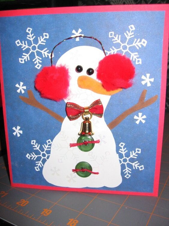 Snowman Footprint Card