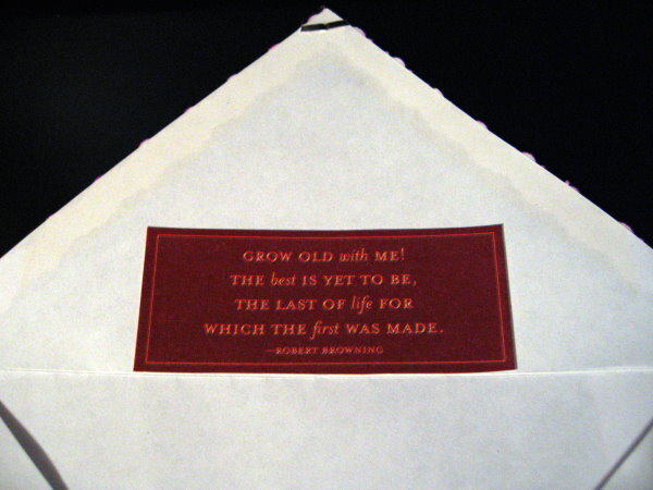 Bride &amp; Groom Wedding Card -Inside Envelope