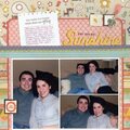 You are my Sunshine (scrapbook stamping challenge)