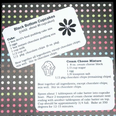Black Bottom Cupcakes Recipe Card
