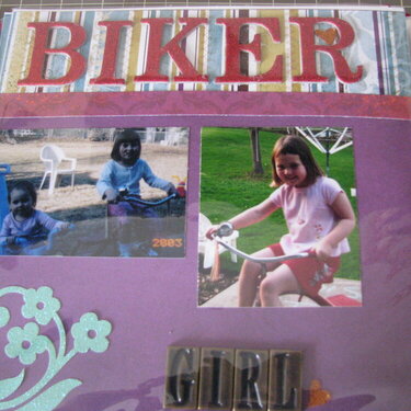 1st page of Biker Girl Layout