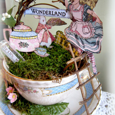 Alice Altered Tea cup