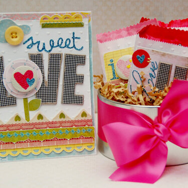 sweet love  card and candy bags  **Pink Paislee**