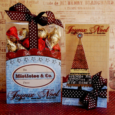 Joyeux Noel card &amp; gift box