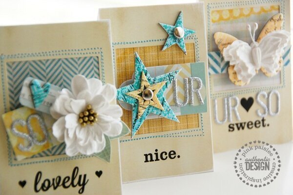 Make It Mini card set  **Pink Paislee**