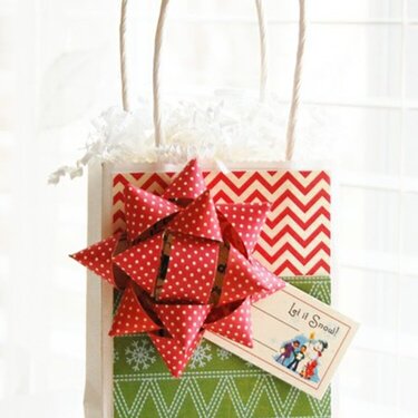 Let It Snow Gift Bag & Bow  **October Afternoon**