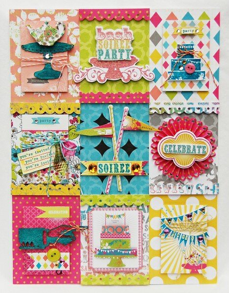 Soiree Art Collages  **NEW Pink Paislee**