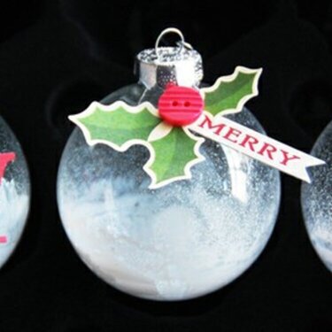 frosted glass ornaments  **October Afternoon**
