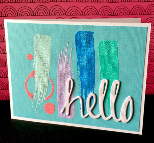 Hello with Heat Embossing