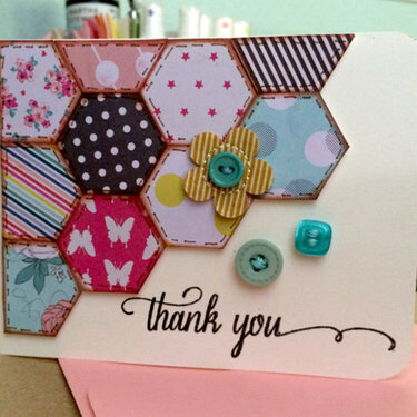 Patchwork Thank You Card