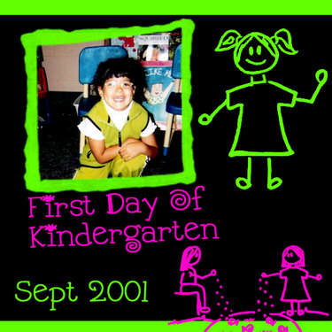 1st day of kindergarten