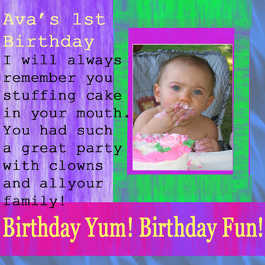 my neice ava 1st birthday