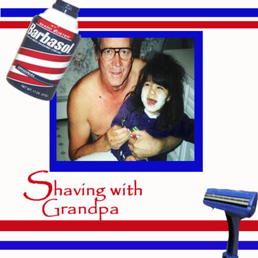 Shaving with grandpa