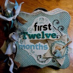 Altered 6x6 Chipboard Album - First Twelve Months