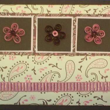 pink quilled flowers