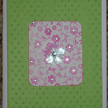 flower card with cuttlebug folder