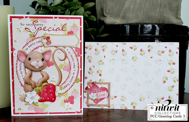 Summer Mouse Card With Strawberry