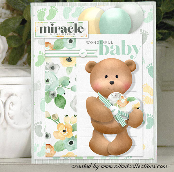 Gender Neutral Baby Shower Invitation or Baby Reveal Party Card